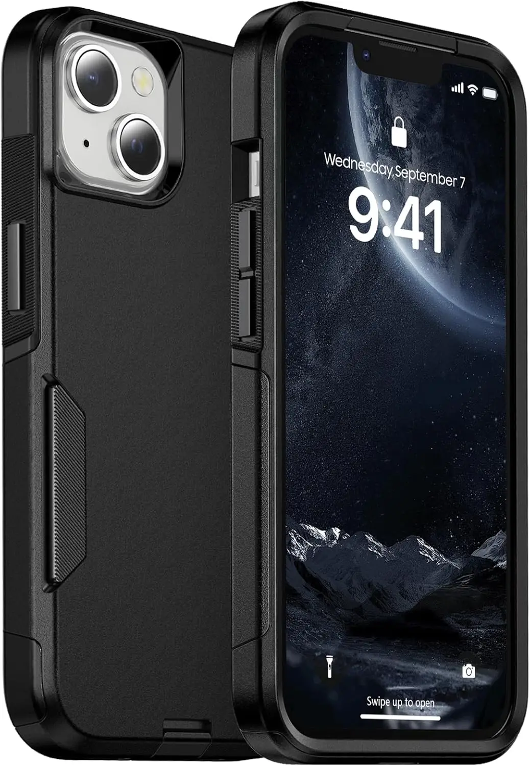 

Heavy Duty Magnetic Phone Case for 6.1-Inch Models with Shockproof Protection and Non-Slip Cover in Black