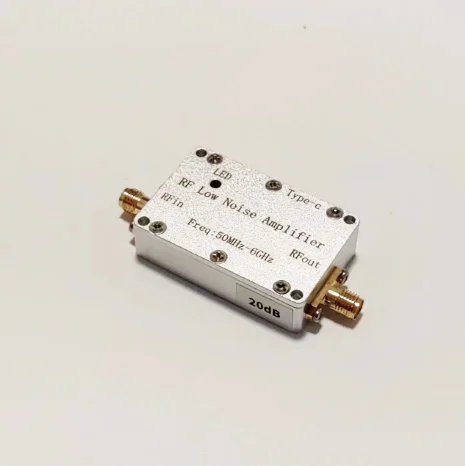50M-6GHz RF Low Noise Amplifier 20dB Pre LNA Low Noise Small Signal Receiving Amplifier