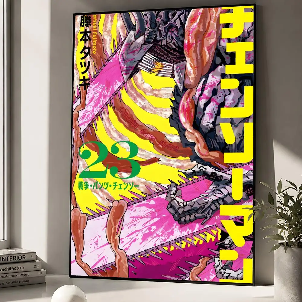 Anime Chainsaw Man Denji Pochita Makima Poster zum Abziehen und Aufkleben, Wandkunst, PP, wasserfest, HD, Schlafzimmer, Wohnzimmer, Heimdekoration, Geschenk – Detail 26