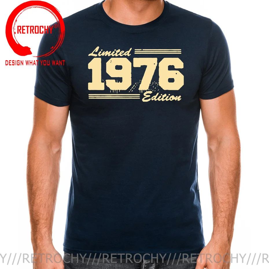 2024 Summer Hot Sale Brand Fashion Casual Born in 1976 T Shirt Vintage Limited Edition 1976 Men T Shirt Classic Designer t-shirt