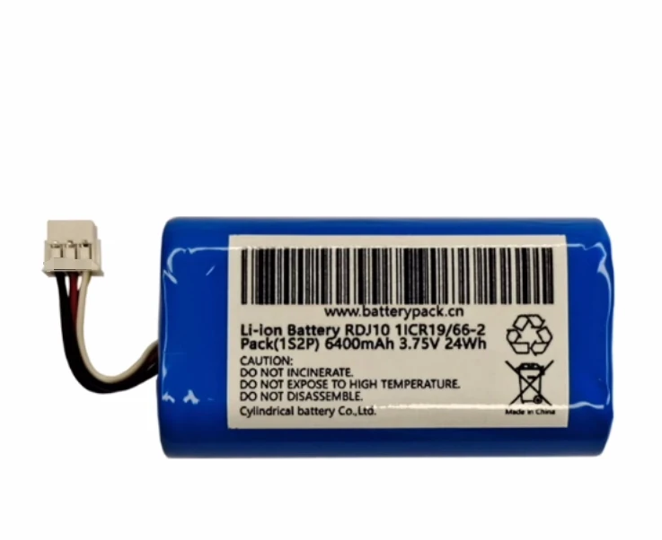 RDJ10 3.75V 6400mAh Rechargeable Lithium Battery Pack With Plug