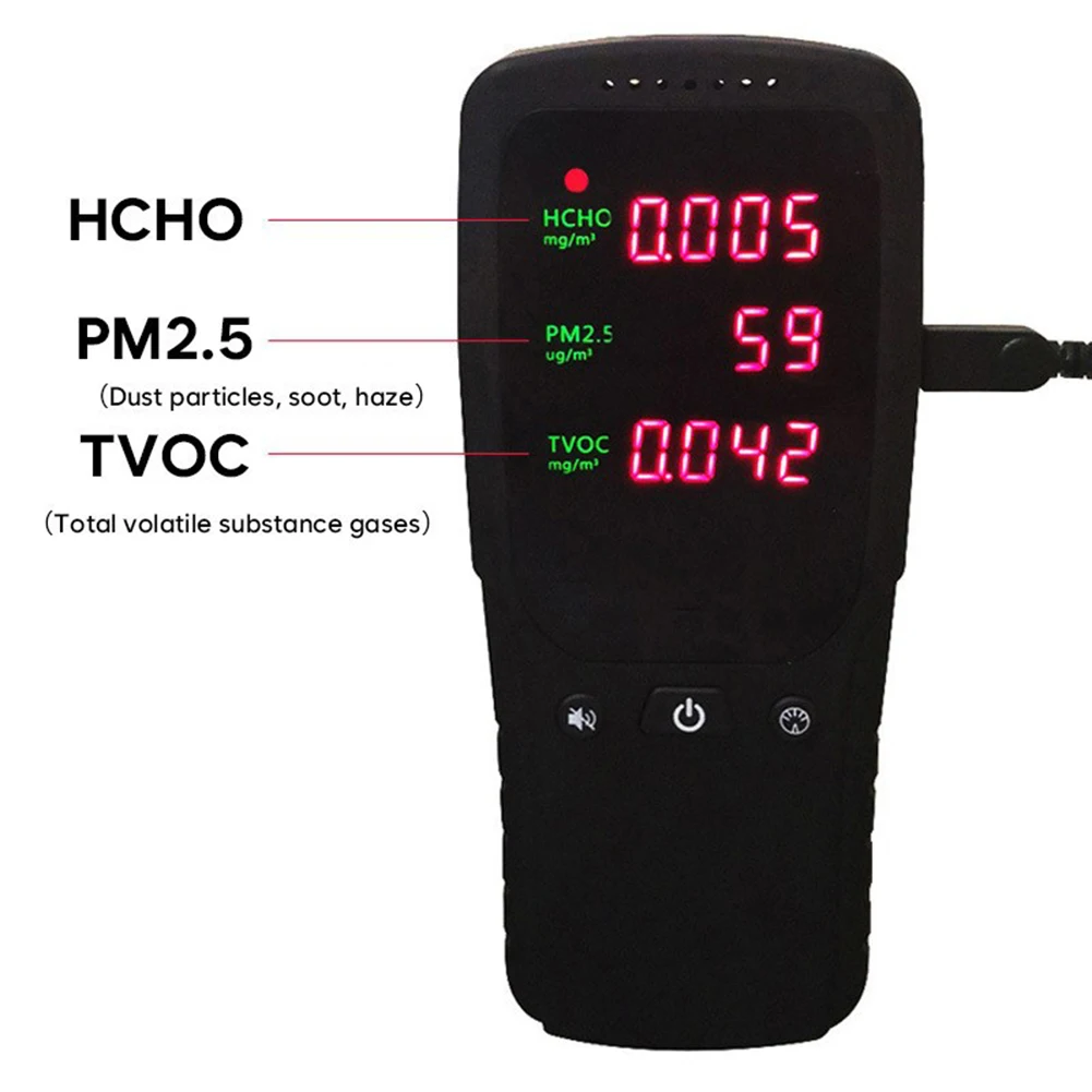 High-Precision Portable Air Quality Monitor, Formaldehyde Sensor Tester, PM2.5 Trackers, Haze And Dust Meter, Multi-Gas Detector - Image 5