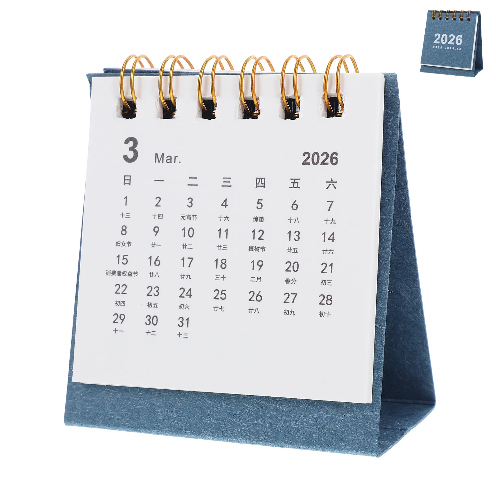 

2026 Mini Desktop Calendar Pad Portable Small-Sized Block Calendar for Desk Daily Planning Tear-Off Sheet Organizer Minimalist