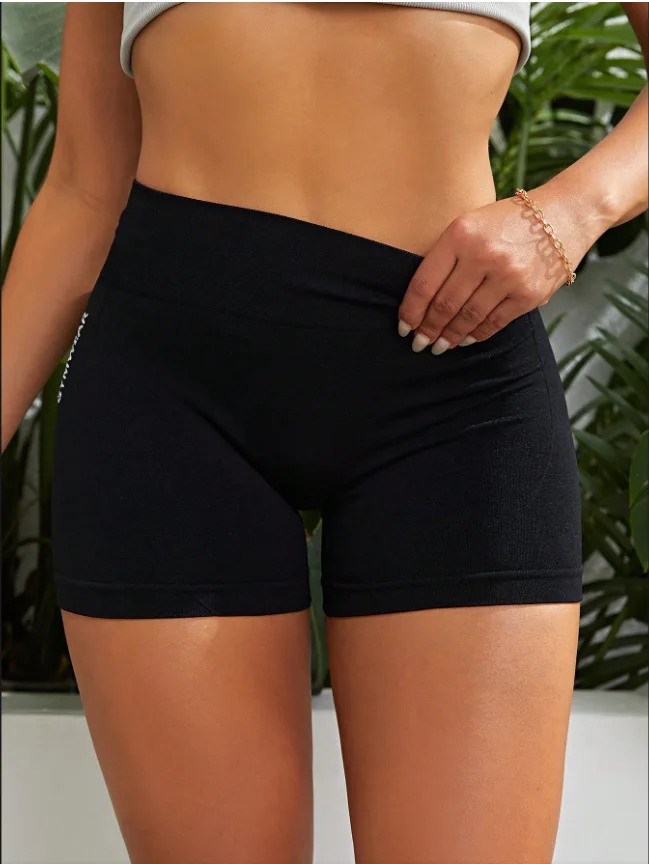 Fitness-Shorts für Damen, eng, Radfahren, Yoga, atmungsaktiv, Sporthose, hohe Taille – Detail 10