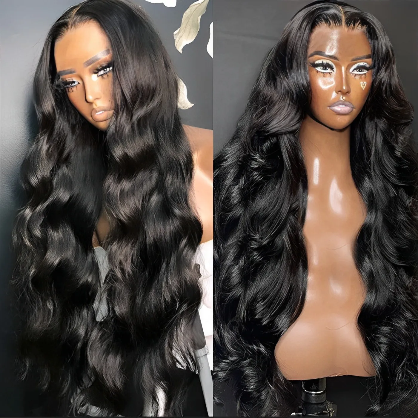 Peruvian Lace Front Glueless Wigs for Women Brazilian 4x4 5x5 Transparent Lace Closure Body Wave Wig Remy Human Hair Pre Plucked