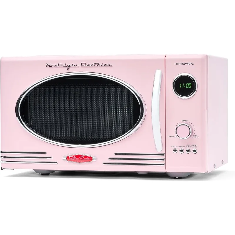 Christmas.Retro Countertop Microwave Oven - Large 800-Watt - 0.9 cu ft & T-fal Ultimate Hard Anodized Nonstick Cookware