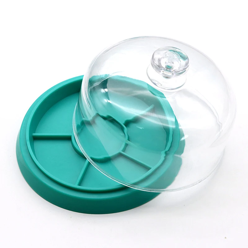 1Pc 6 Slots Watch Dust Sheet Cover with Tray Jewelry Movement Components Plastic Dustproof Covers Watchmaker Repair Tools