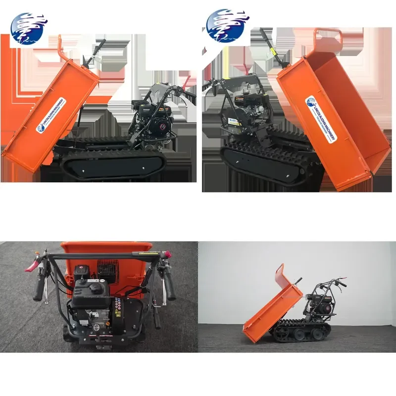 SFW Certificate CE Certification Tipping Handle Clutch Control Lever 6.5HP Engine Mechanical Unloading Tracked Dumper