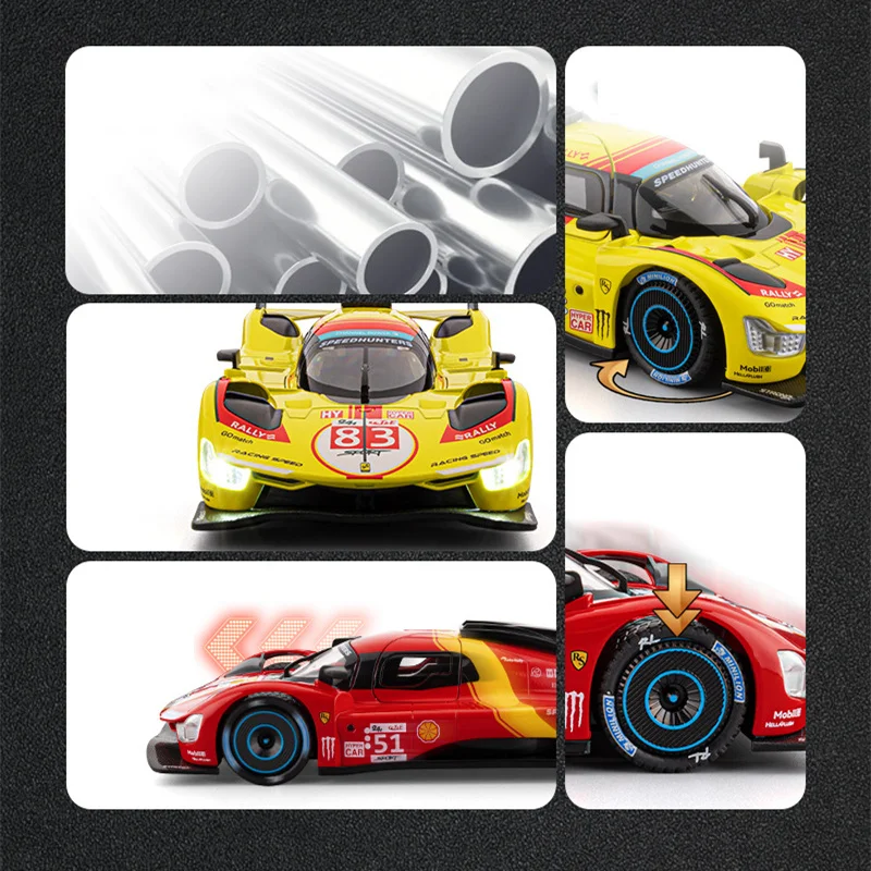 1:22 499P التحمل سباق سبيكة سوبر سيارة رياضية نموذج دييكاست المعادن المسار سباق السيارات نموذج الصوت والضوء لعبة أطفال هدية #6