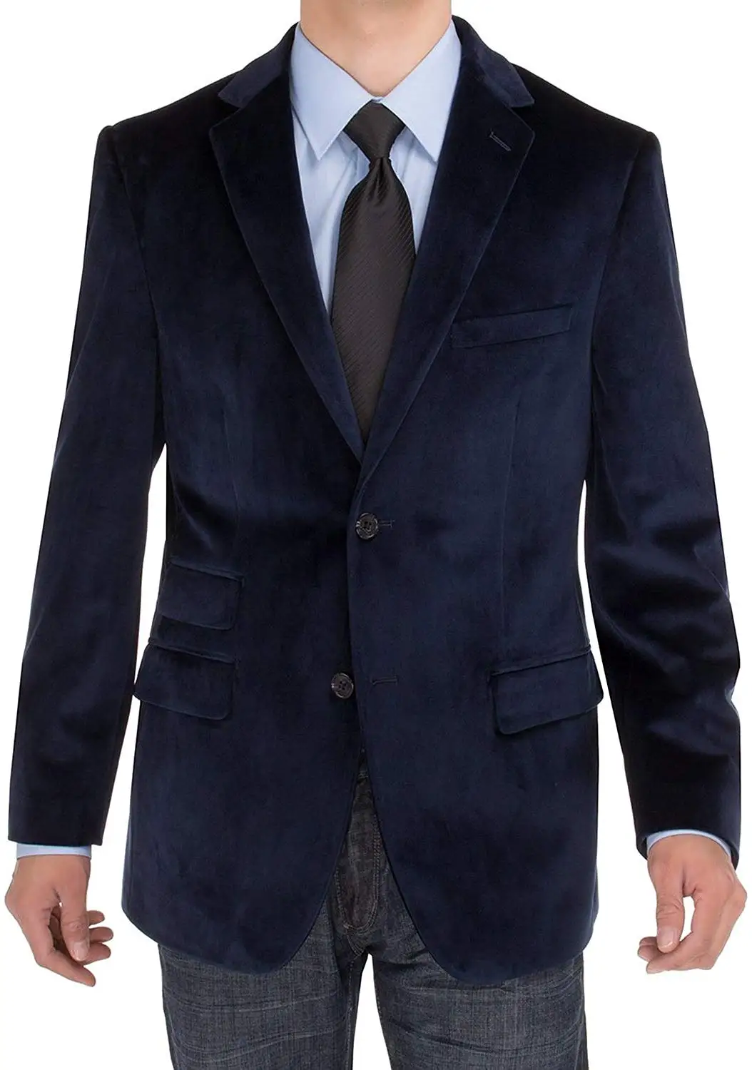 

Blue/Black Velvet Blazer for Men Dinner Party Italian Style Smoking Prom Jacket Elegant Single Breasted Coat for Wedding Party