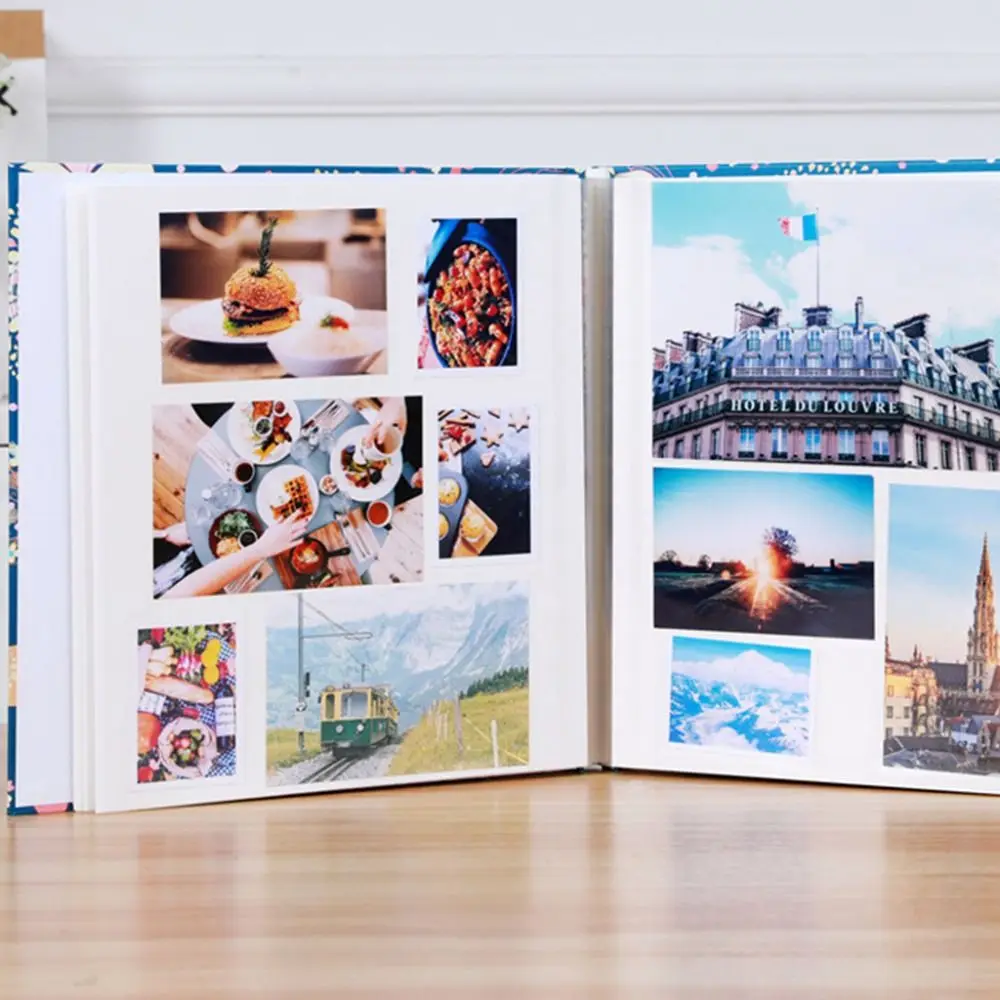 

20 Sheets/40 Pages Self-adhesive Film Diy Album High-capacity Writable Film Covered DIY Photo Album Handmade INS