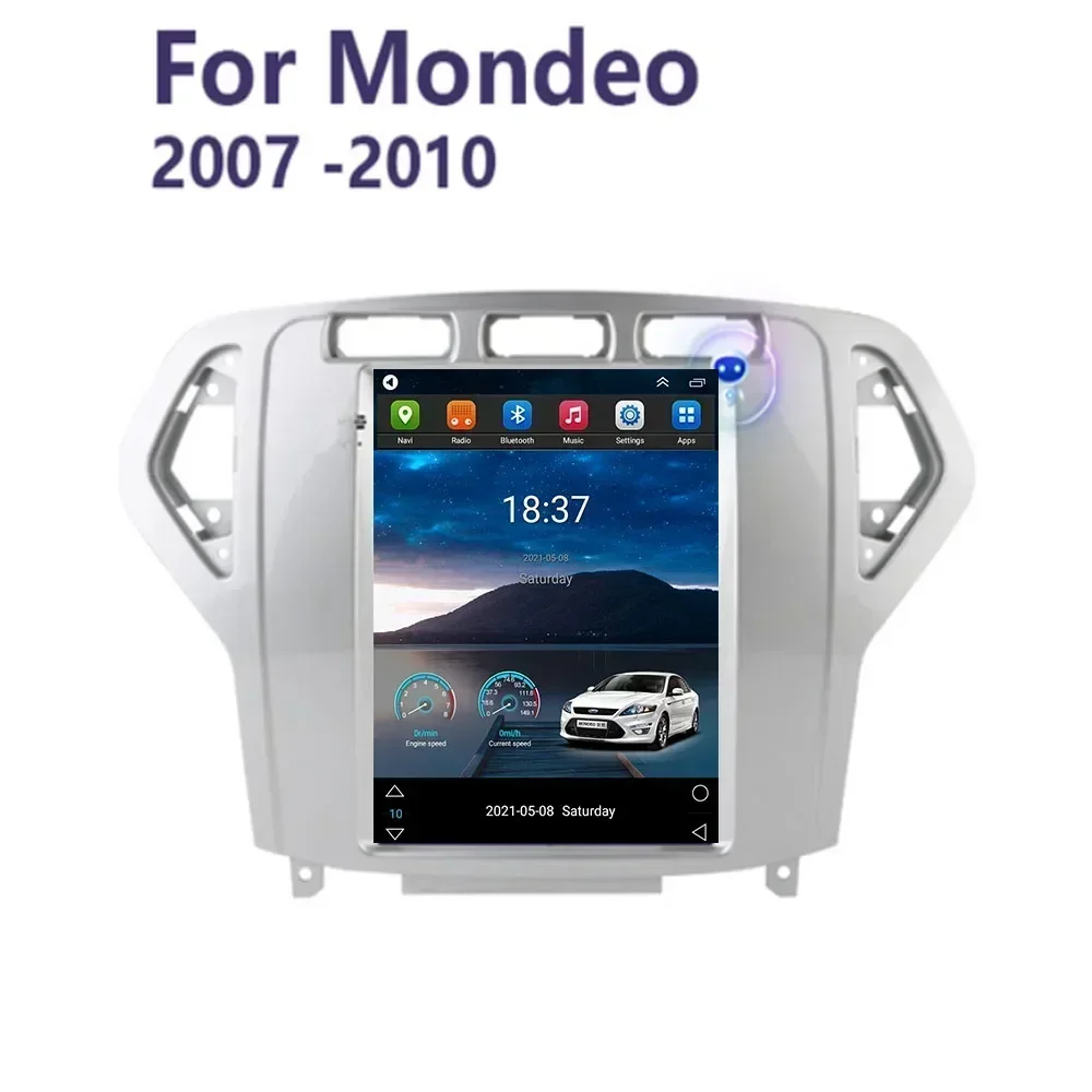 Автомобильный радиоприемник Tesla Style 2Din Android 13 для Ford Mondeo 2007-2009 2010, мультимедийный видеоплеер, GPS, стерео Carplay DSP RDS