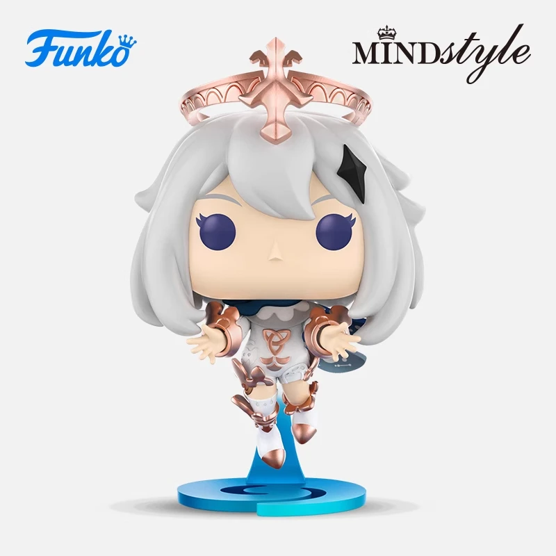 Edição genuína funko pop genshin impacto keqing, paimon anime personagem ação desktop decoração em veículo modelo colecionável