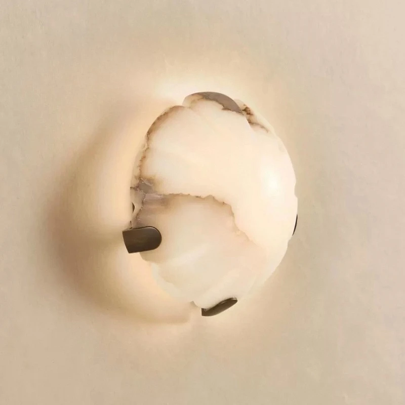 

Italian Luxury Alabaster Wall Lamp, Designer Style for Villa Living Room Background Wall, Entrance & Hallway Atmosphere Light