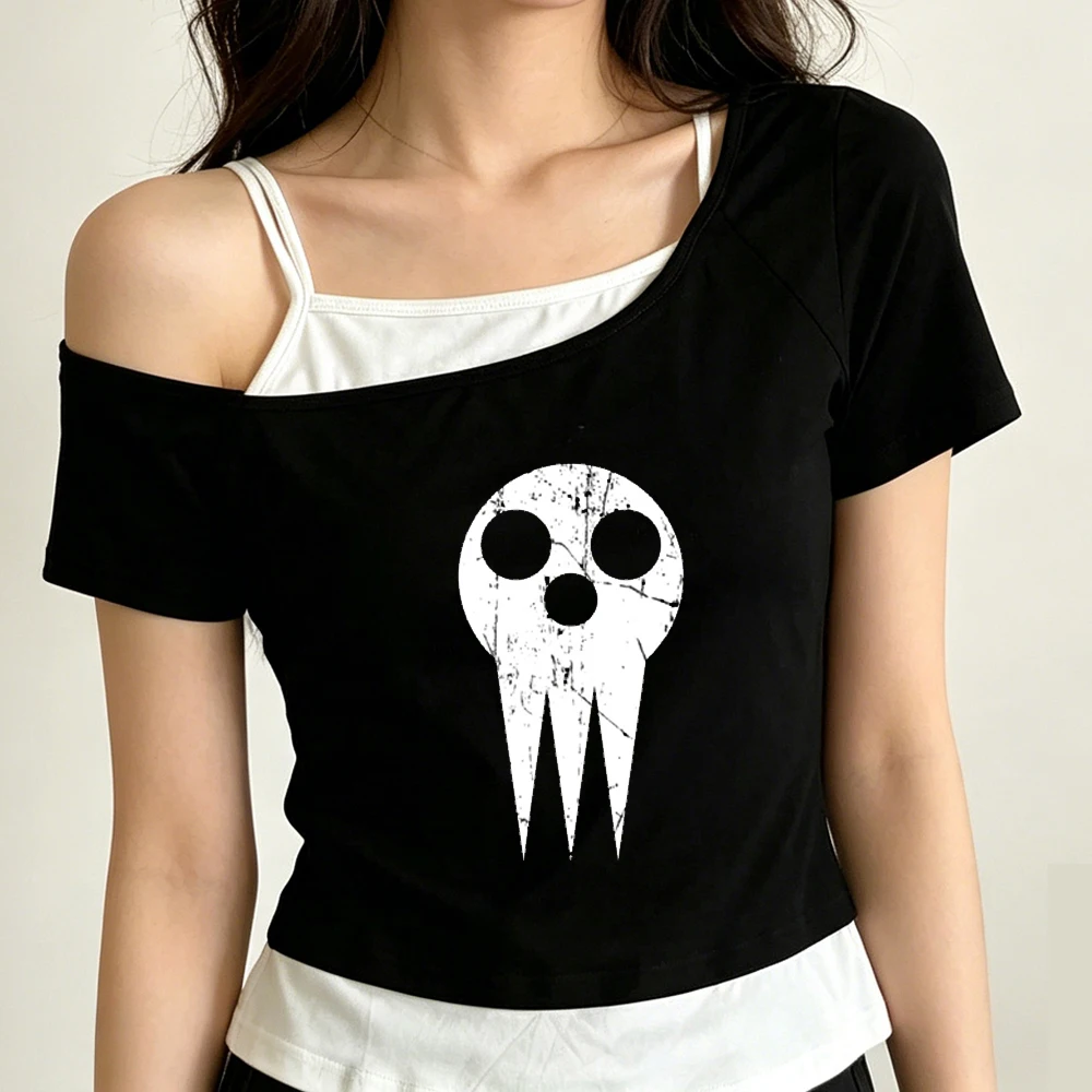 Soul Eater crop top girl gyaru harajuku funny y2k cutecore shirt graphic grunge y2k anime