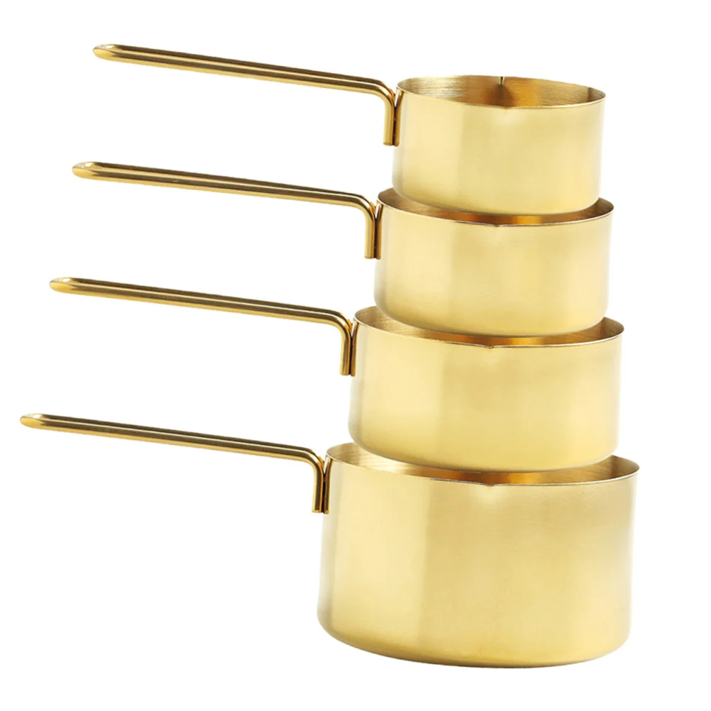 

4Pcs Measuring Spoon Set Stainless Steel Coffee Scoop Anti-Rust Multi-Purpose Kitchen Baking Utensils Milk Powder Tea Leaves