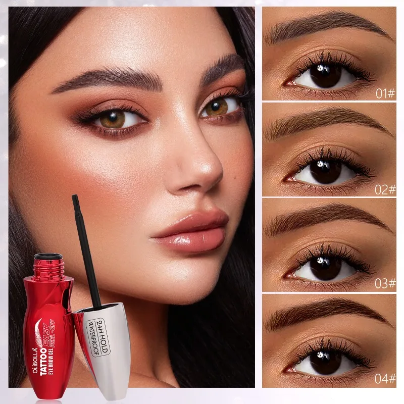 Waterproof Peel Off Brow Tint Gel Long Lasting No Smudge Natural Feathered Brows Easy To Remove No Residue for All Day Wear