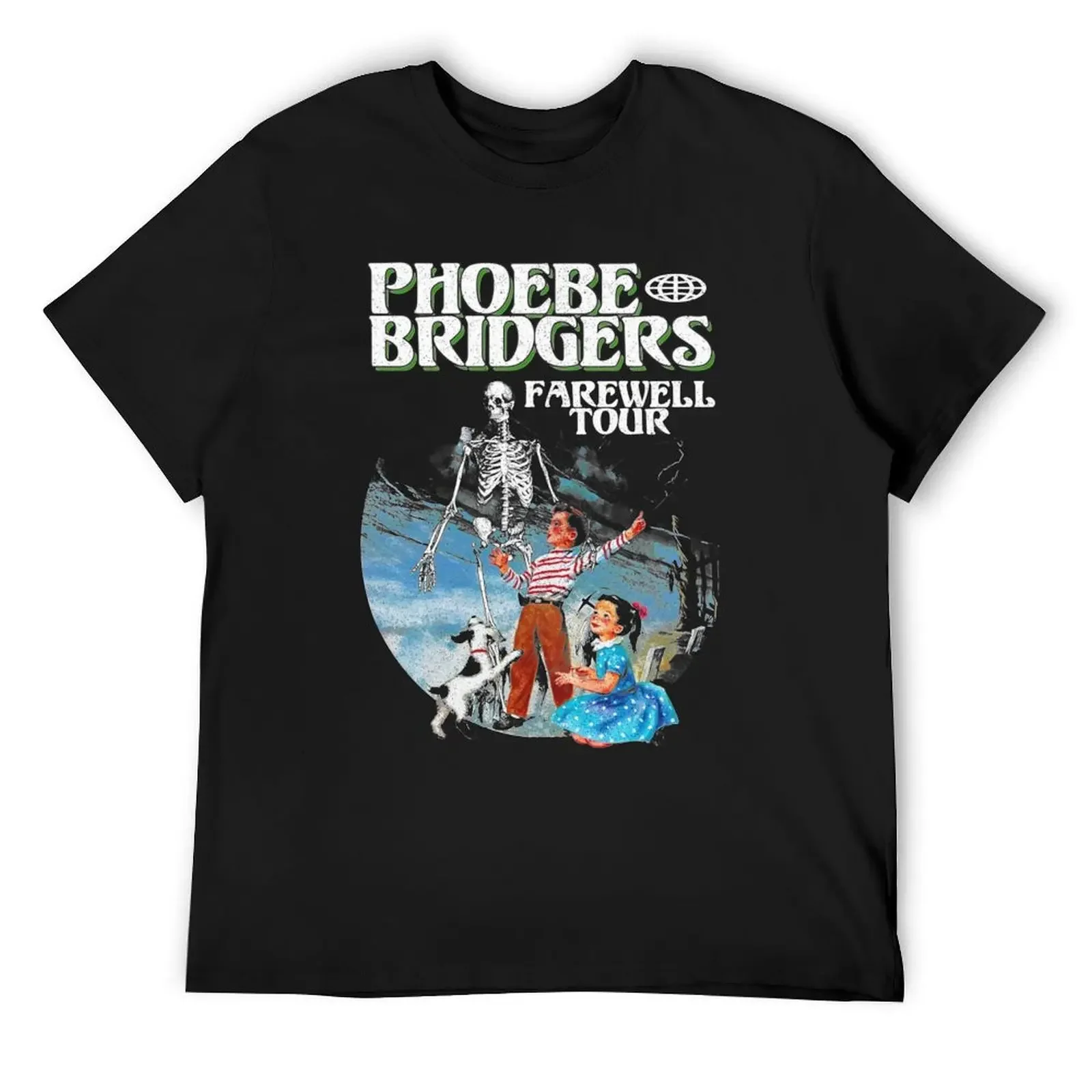 

Phoebe-Bridgers-Farewell-Tour-Graveyard-Kids,-Dog-Skeletonn-Design T-Shirt shirts graphic tees black t-shirts for men