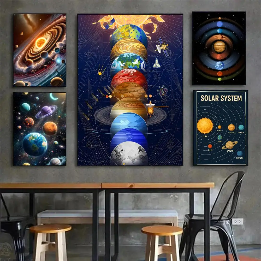 Cosmic Science P-Planets of the Solar System Poster Wall art print art suitable for living parlor home decoration gift