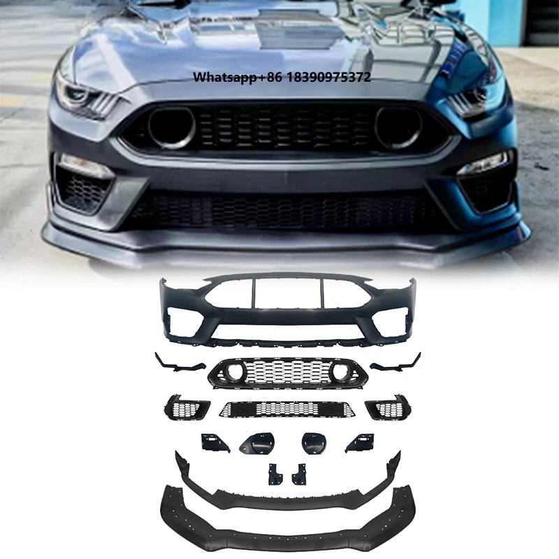 

Factory New High Quality Front Bumper with or Without Light for 2018-2023 Upgrade to MACH 1
