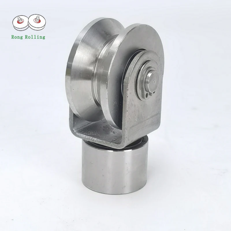 2inch 304 stainless steel V/U groove universal wheel, sliding gate rollers, universal wheels, ground rail rollers,door wheel.