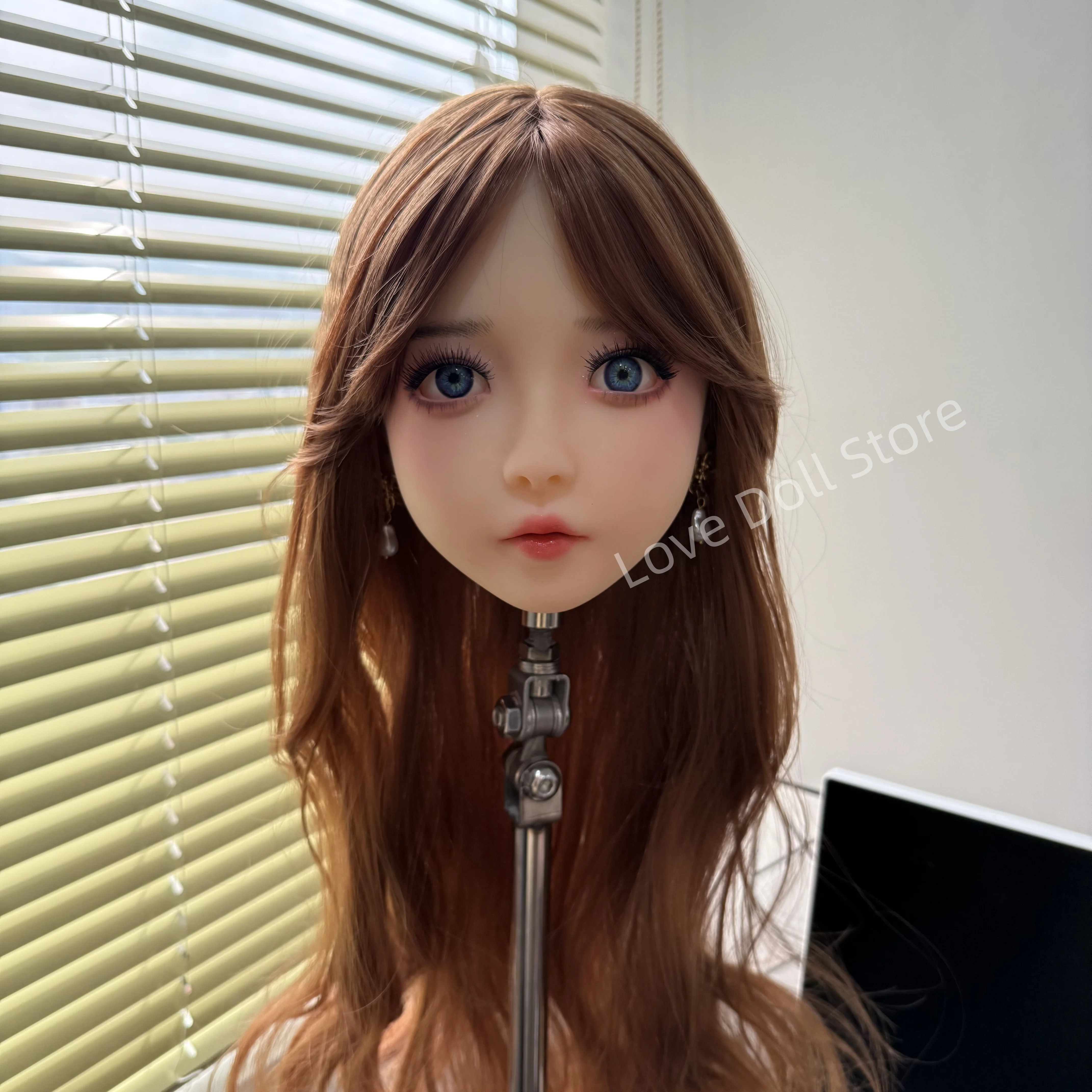 

【Wonanii】Подный класс TPE, модель средней головки W19, винтовой интерфейс M16 с открытым ртом и зрачками, моющийся для макияжа полости рта-1301