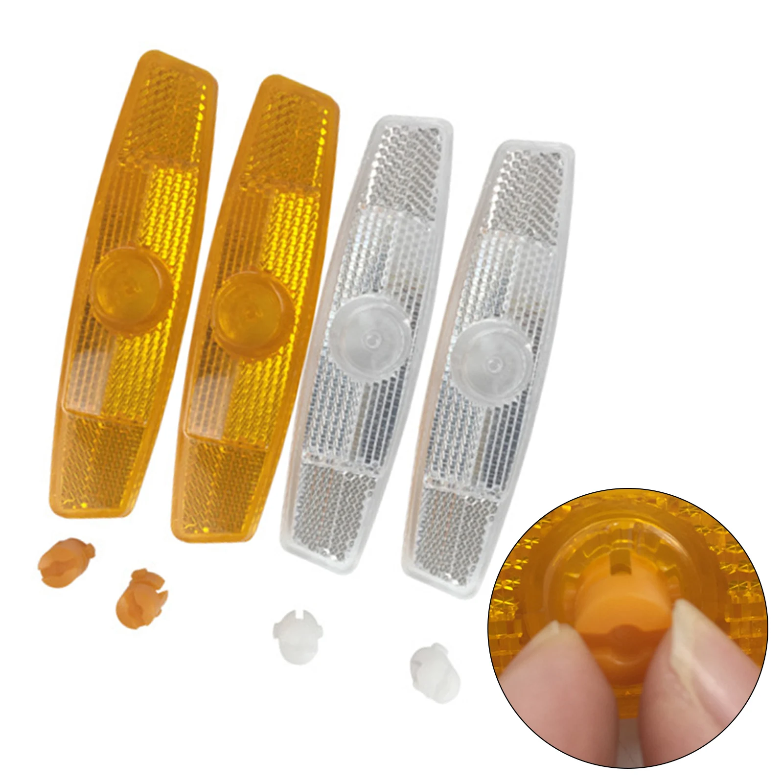 Bicycle Spoke Reflectors White/yellow Options Rear Reflector Reflectors Set Spoke Reflectors Bicycle Cat Eye 2023 New