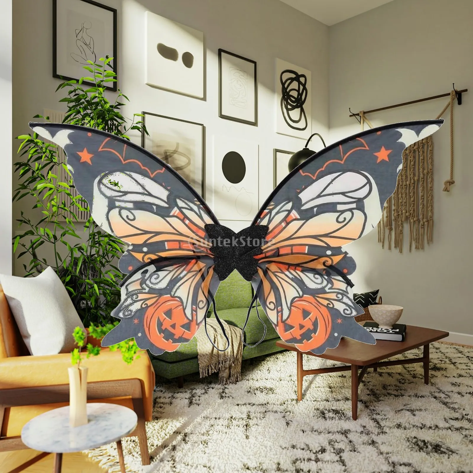 Costume Accessory Secure Butterfly Wing Accessory Costume Wings with Straps Cosplay for Cosplayers, Halloween, Dress-up Parties