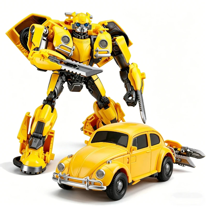 18cm Bumblebee Movie Version Transforming Beetle Car Robot Action Figure Multiple Accessories Articulated Model Toy Boys Gift
