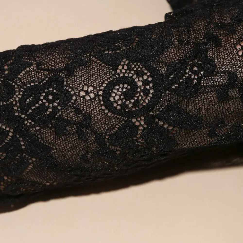 Picture 7: Sweet Elastic Lace Ice Silk Sleeves Hollow Mesh Sun Protection Sleeve Anti-UV Thin Sunscreen Arm Sleeve Driving