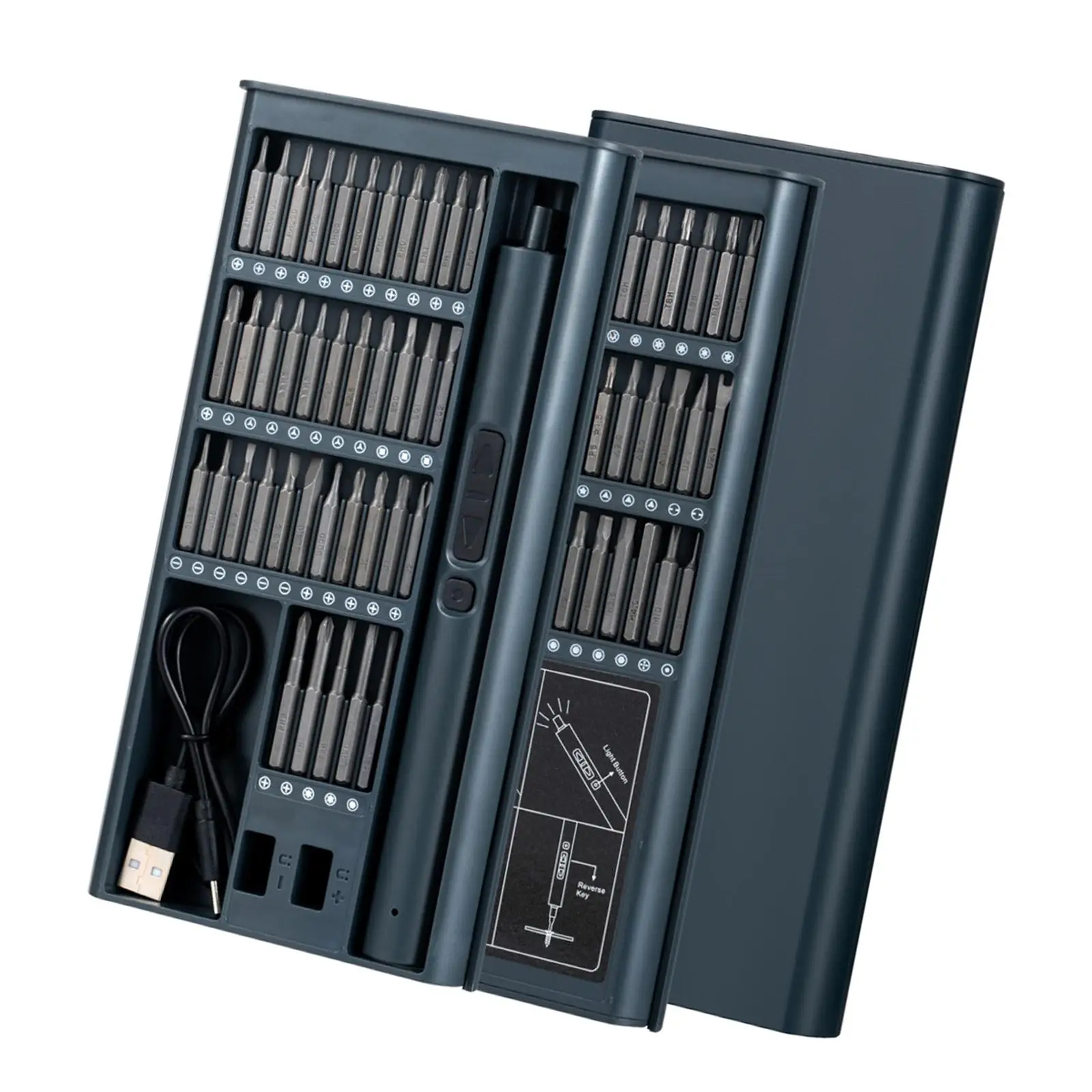 Kit Destornillador Eléctrico Profesional Práctico Precisión 3.7V Recargable 75