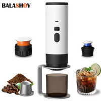 3-in-1 Wireless Electric Espresso Coffee Machine for Car & Home Camping Portable Coffee MakerCapsule Powder Travel Coffee Maker