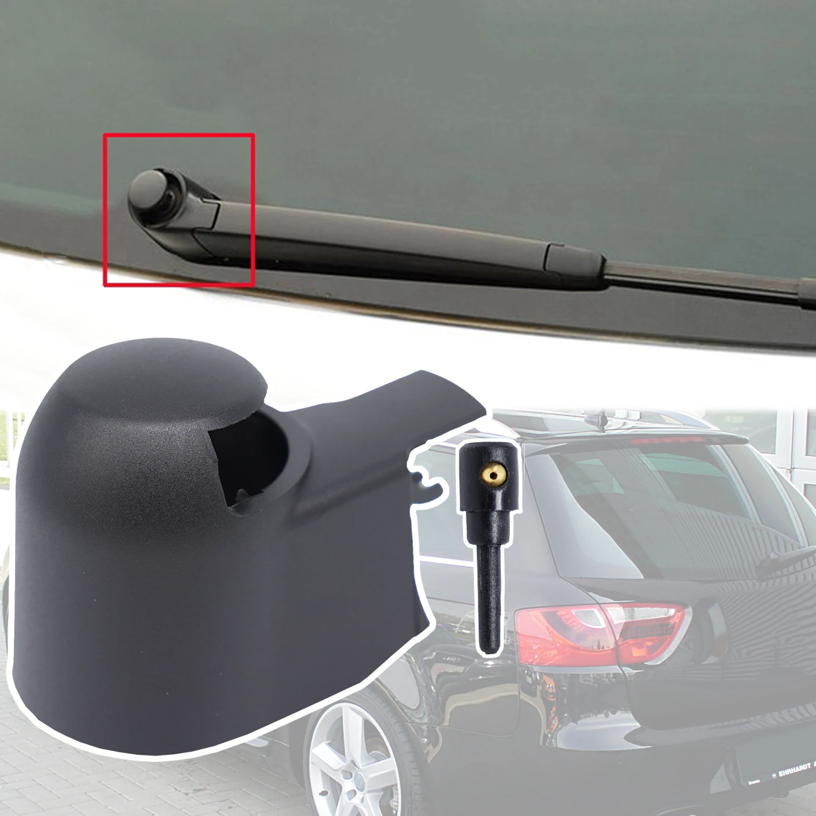 

For VW Passat B6 B7 2005 - 2015 Golf 5 MK5 Tiguan 5N Caravelle Seat Ibiza 6J 6P Rear Windscreen Wiper Arm Blade Rocker Bolt Cap