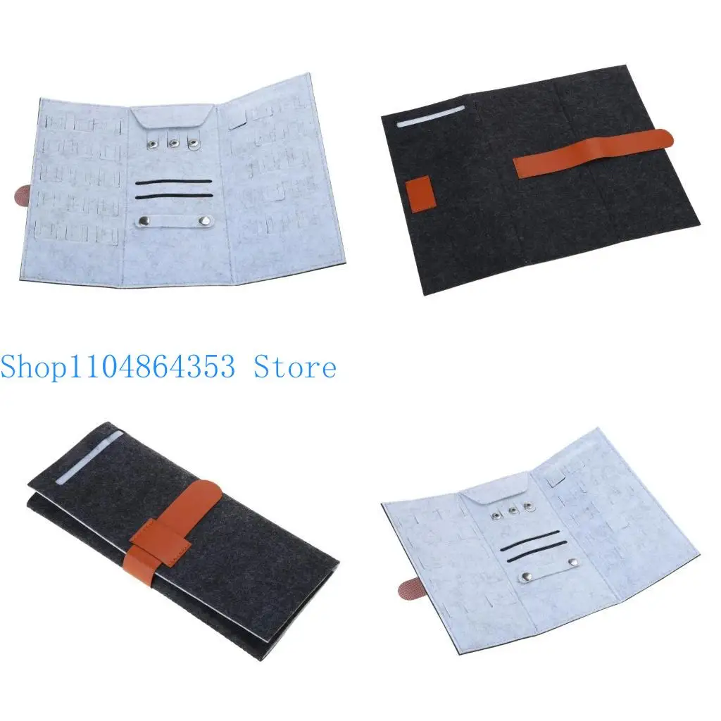 652F أقراط وخواتم وجيوب قابلة للطي حاوية حقيبة تخزين للمجوهرات القلادة #1