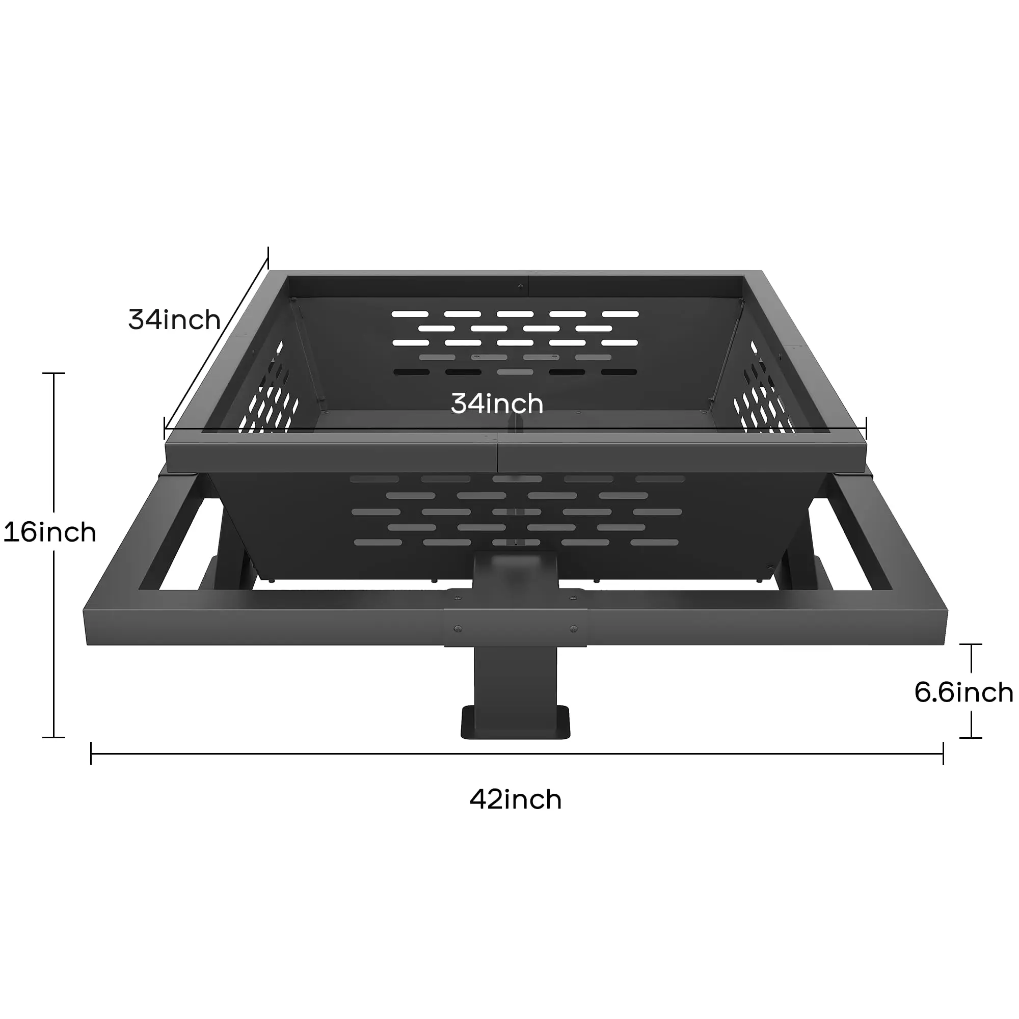 42 Inch Fire Pit for Outside, Outdoor Wood Burning Firepit with Poker, Heavy Duty Fire Pit for Camping, Backyard, Patio
