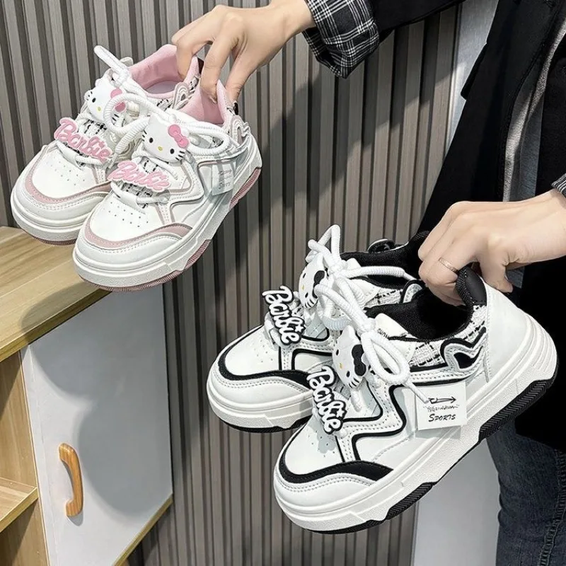 Sanrio Hello Kitty New Spring and Autumn Shoes for Women Cute Kawaii Skateboard Girl Student Versatile Casual Women Sneakers