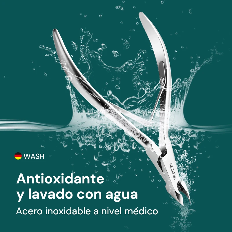 MR.GREEN Cortacutículas de Manicura Tijeras Cortaúñas Recortador Eliminador de Piel Muerta Pedicura Acero Inoxidable 6
