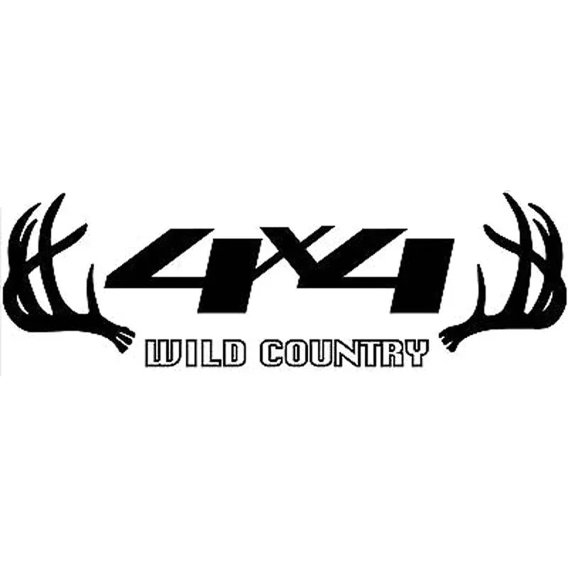 

4 X 4 WILD COUNTRY DEER ANTLERS, Stylish PVC Car Accessories, Decals, Creative Waterproof Cover, Scratch Black/white, 15cm*14cm