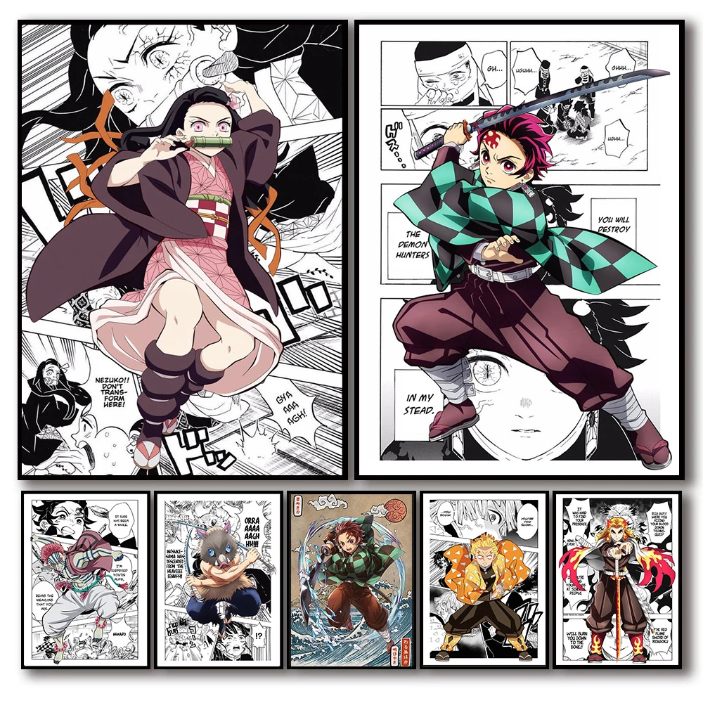 DIY Painting By Numbers Japanese Anime Kimetsu No Yaiba Demon Slayer Oil Painting Handmade Wall Art Bedroom Kids Room Home Decor