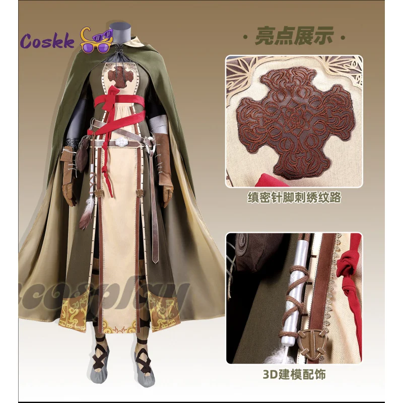 

GameDarkSoulss Shanalotte Cosplay Costume Cloak Uniform Accessories Halloween Carnival Party Play Role Women Clothes