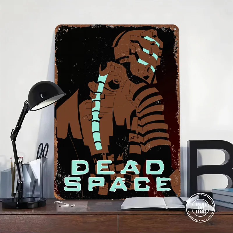 Dead Space Metal Poster Customized Wall Art Retro Vintage Metal Signs for Man Cave Home Decorations Living Room Bar Accessories