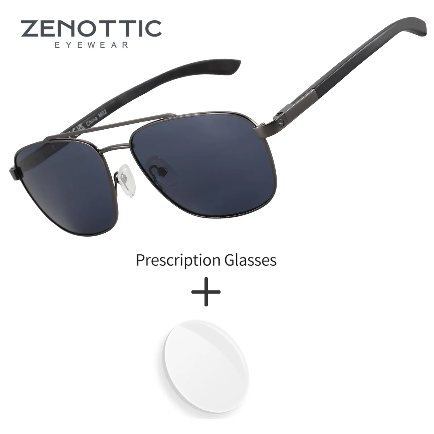 

Солнцезащитные очки ZENOTTIC с поляризацией и диоптриями, металлические и деревянные, модные, с защитой от УФ400, мужские прогрессивные очки для вождения и гольфа