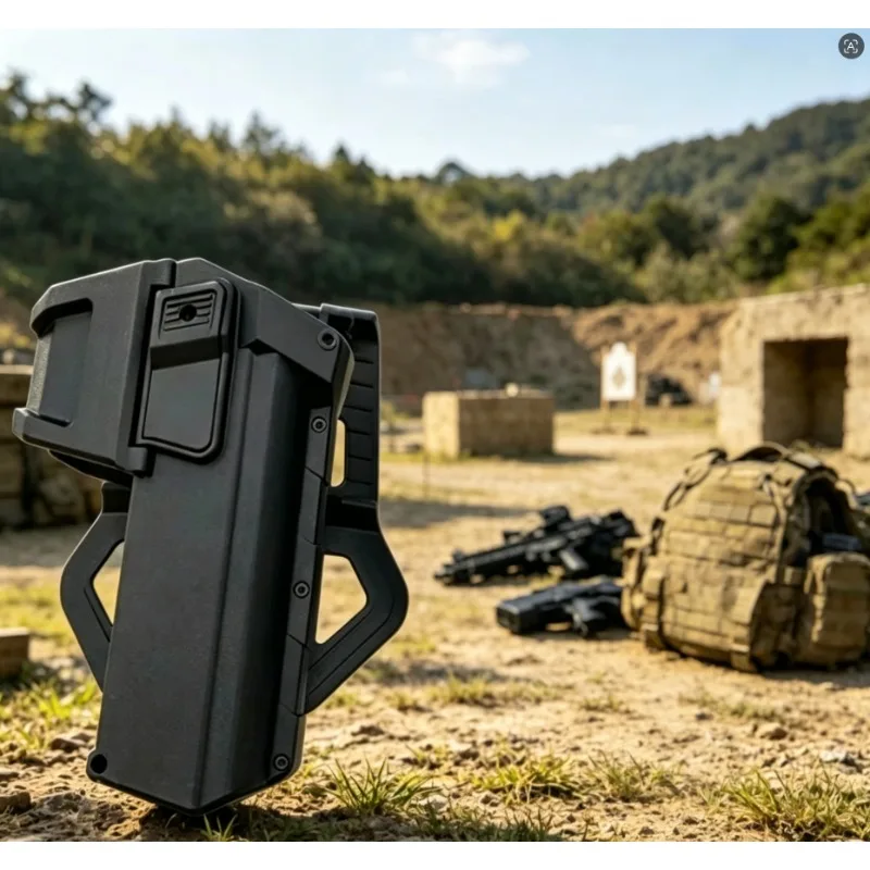 

Premium Tactical Fast Draw Holster Regular 9mm .45 Caliber Hip Mount with Torch Compatible Outdoor Tactical Practice Gear