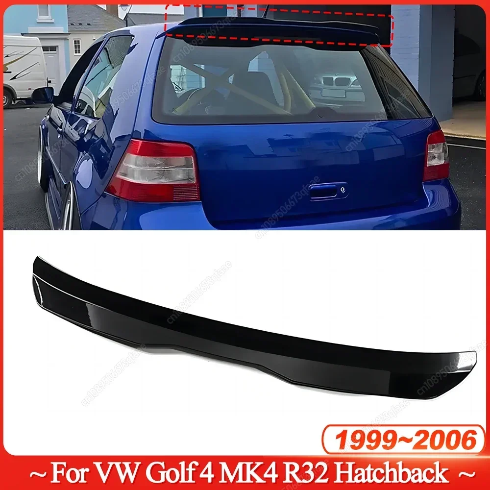 

Задний спойлер на крышу, крыло для VW Golf 4 MK4 R32 Hatchback 1999-2006, спойлер из АБС-пластика Gloos, черный автомобильный хвостовой крыло, комплект для тюнинга