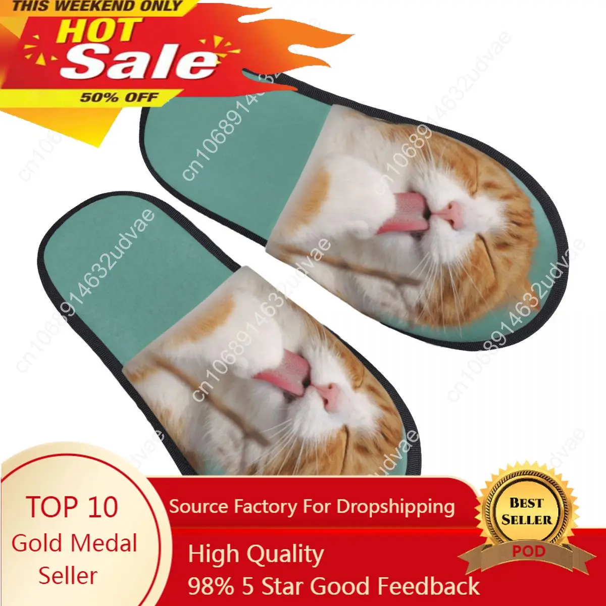 

Cute Cat Slipper For Women Men Fluffy Winter Warm Slippers Indoor Slippers