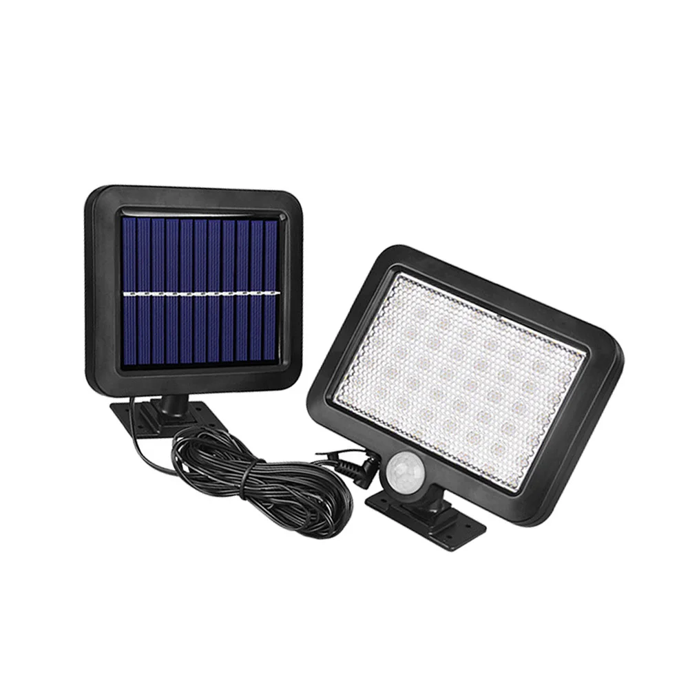 Lampada da parete solare a 56 LED IP44 Luce di rilevamento del corpo impermeabile Giardino esterno Balcone Ponte Cortile Carrello Scala Esterno