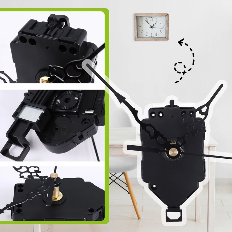 

23mm Quartz Pendulum Clock Movement Mechanism with Clock Hands Kits for DIY Clock Repair Parts Replacement Accessories-A10G
