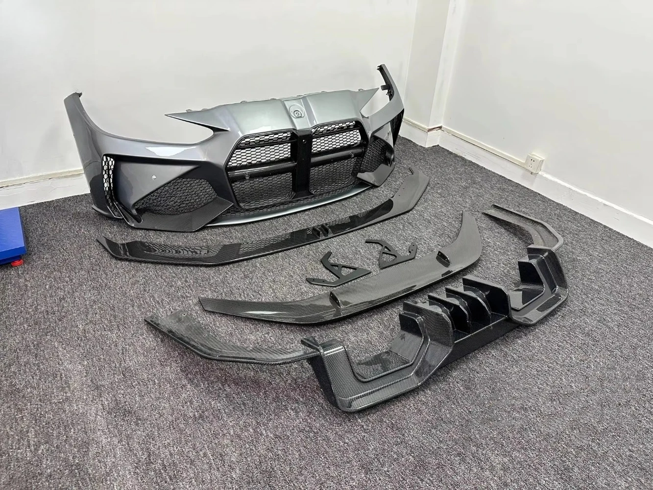 New Carbon Fiber Front Bumper ADR Style for G80 G82 G83 M3 M4 Dry Carbon High Gloss UV Protect Exhaust Cut-Outs