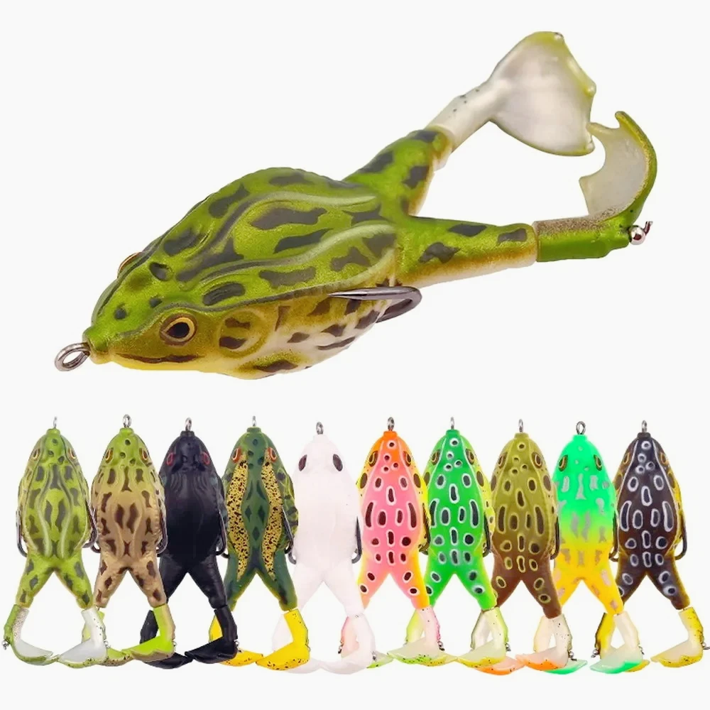 الضفدع إغراء سيليكون الطعوم الناعمة 13.6 جرام 16.6 جرام توبواتر Wobblers الطعم الاصطناعي سمك السلور الصيد السحر مع أرجل المروحة المزدوجة