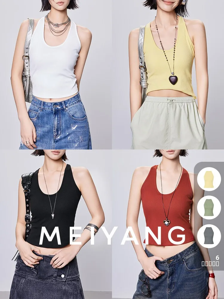 

Spicy Meiyang Vest f Circumference Naked Sensation Design with Chest Pad Uke Silk Thursday Women's Faion Summer ort Sl...